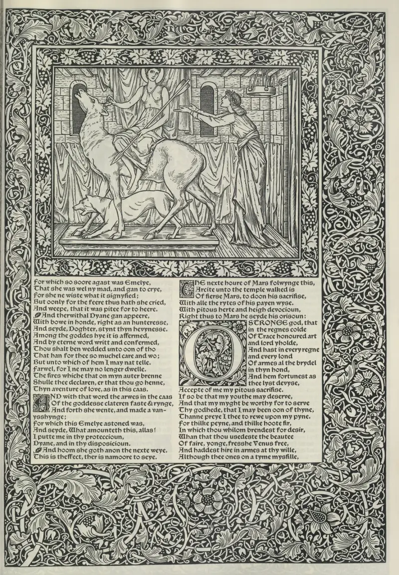 The Works of Geoffrey Chaucer, plansch 6 av Sir Edward Coley Burne-Jones