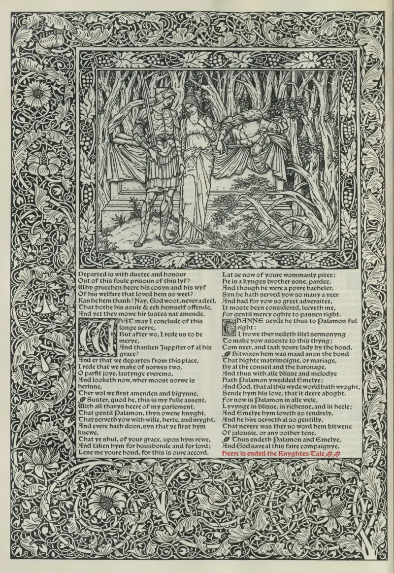 Geoffrey Chaucers verk, plansch 8 av Sir Edward Coley Burne-Jones