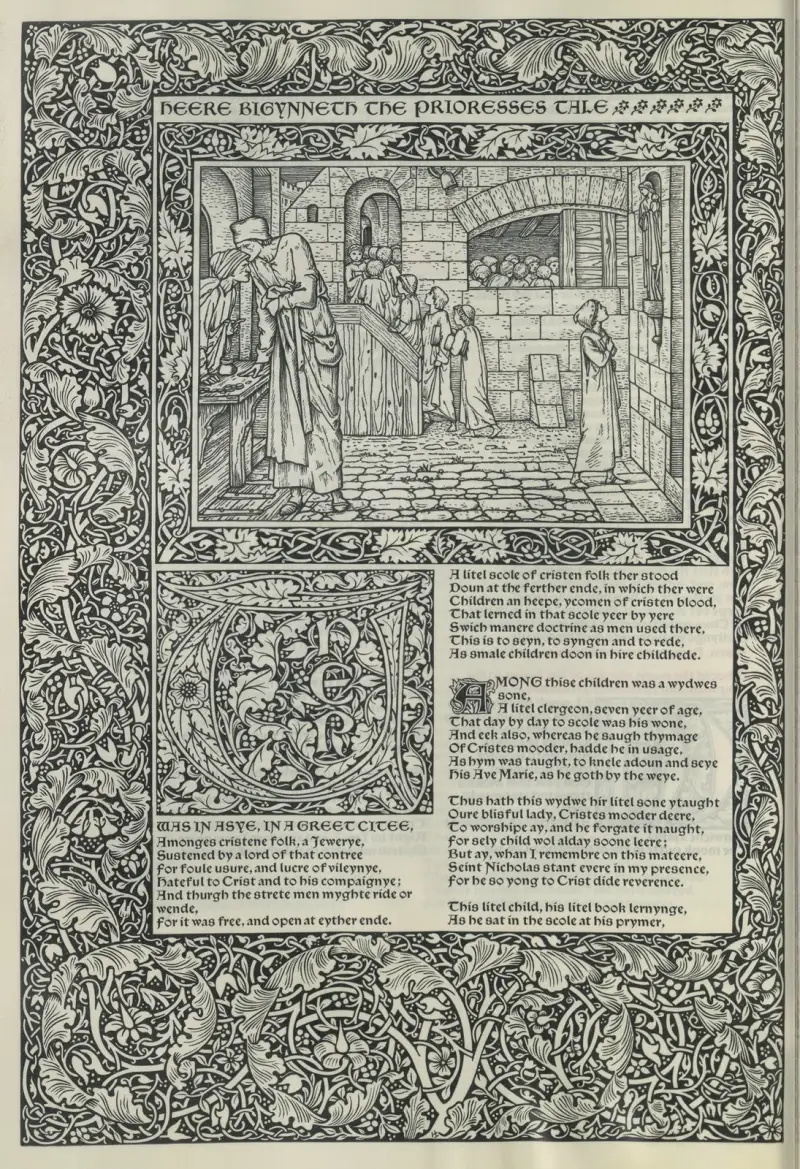 Dzieła Geoffreya Chaucera, tabl. 10, Sir Edward Coley Burne-Jones