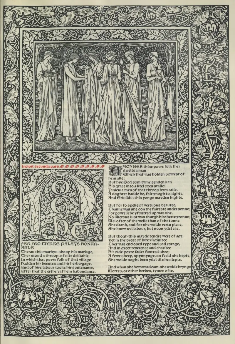 Die Werke von Geoffrey Chaucer, Taf. 16 von Sir Edward Coley Burne-Jones