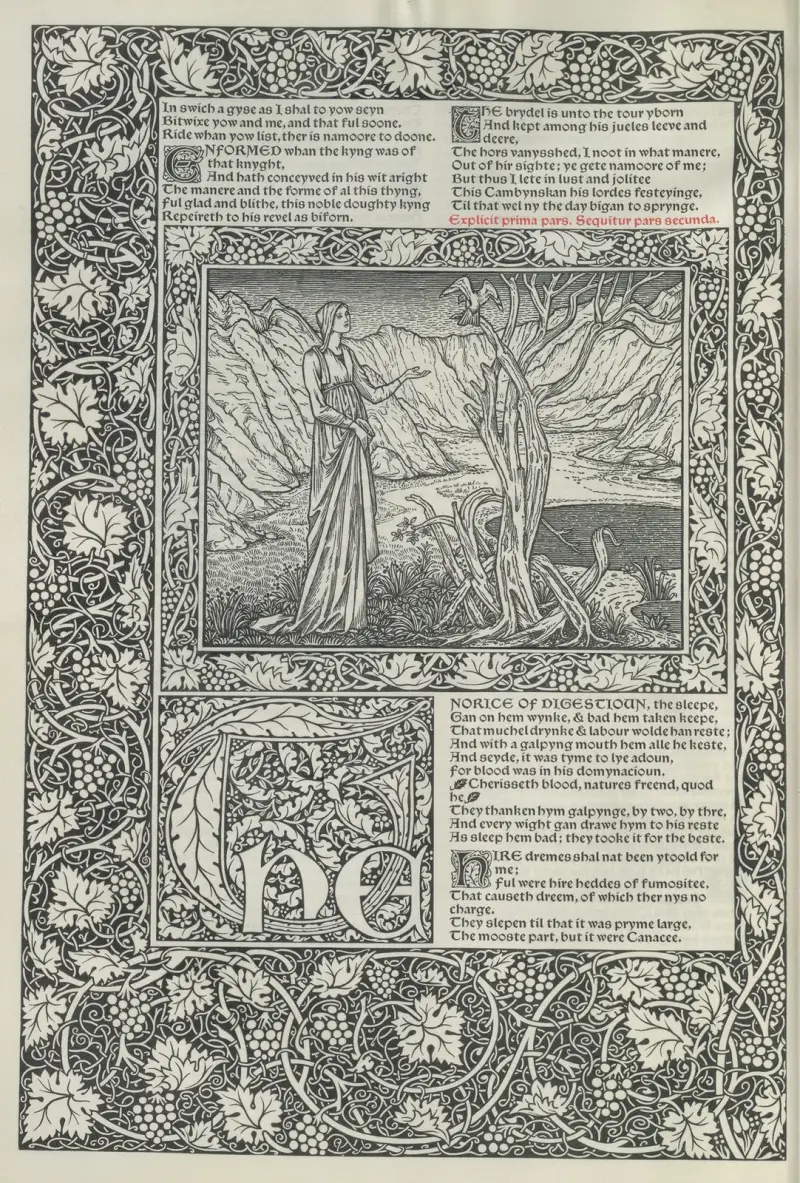 Geoffrey Chaucers verk, plansch 22 av Sir Edward Coley Burne-Jones