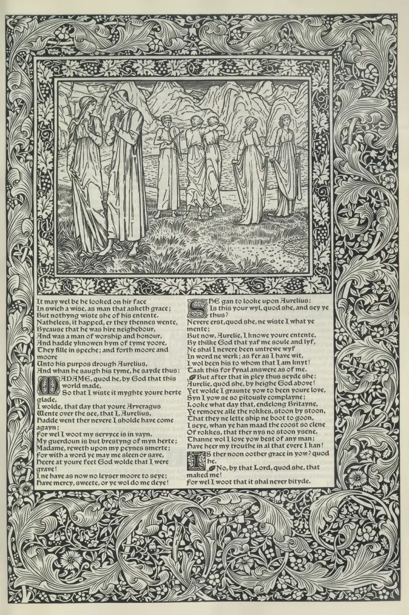 Geoffrey Chaucers verk, plansch 24 av Sir Edward Coley Burne-Jones
