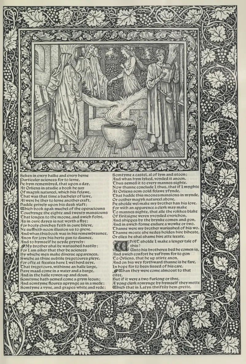 Die Werke von Geoffrey Chaucer, Taf. 25 von Sir Edward Coley Burne-Jones