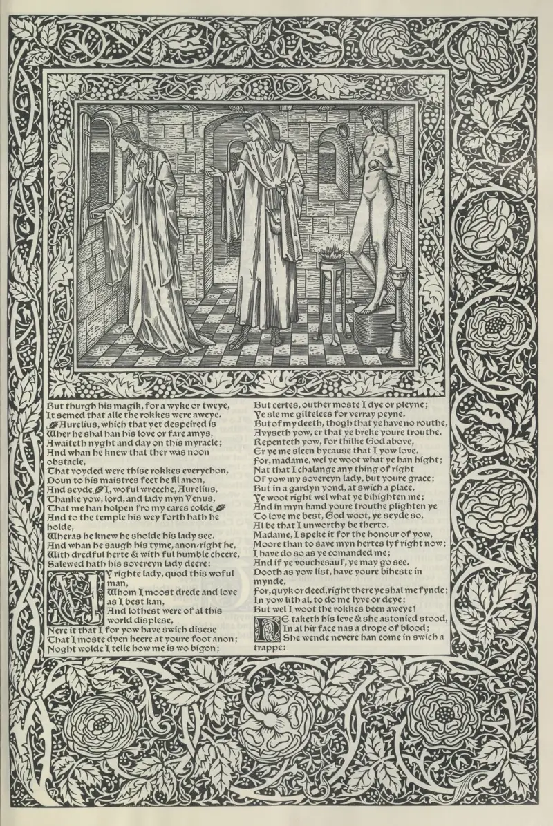 Die Werke von Geoffrey Chaucer, Taf. 26 von Sir Edward Coley Burne-Jones