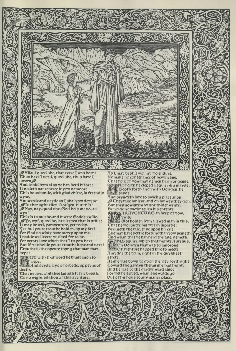 Geoffrey Chaucers verk, plansch 27 av Sir Edward Coley Burne-Jones