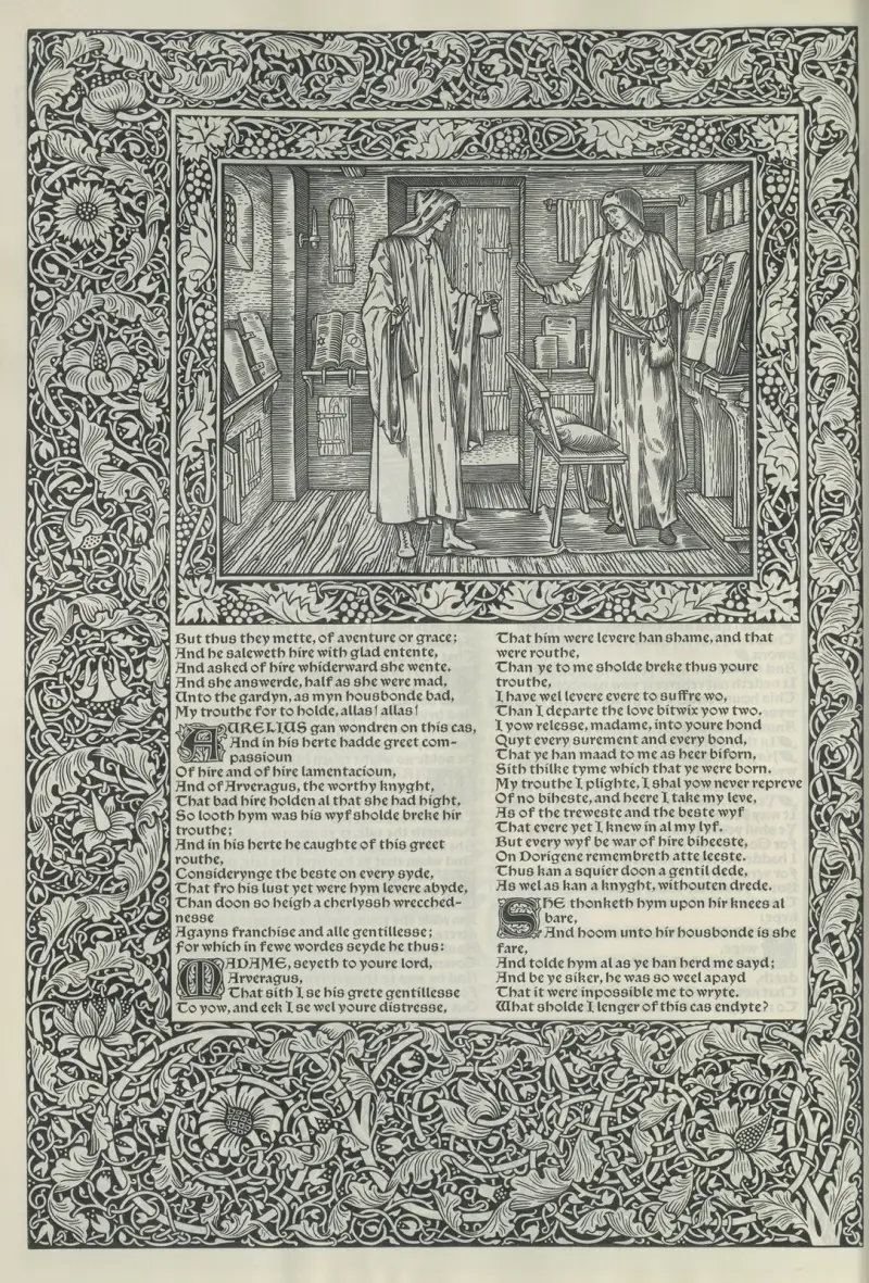 Die Werke von Geoffrey Chaucer, Taf. 28 von Sir Edward Coley Burne-Jones