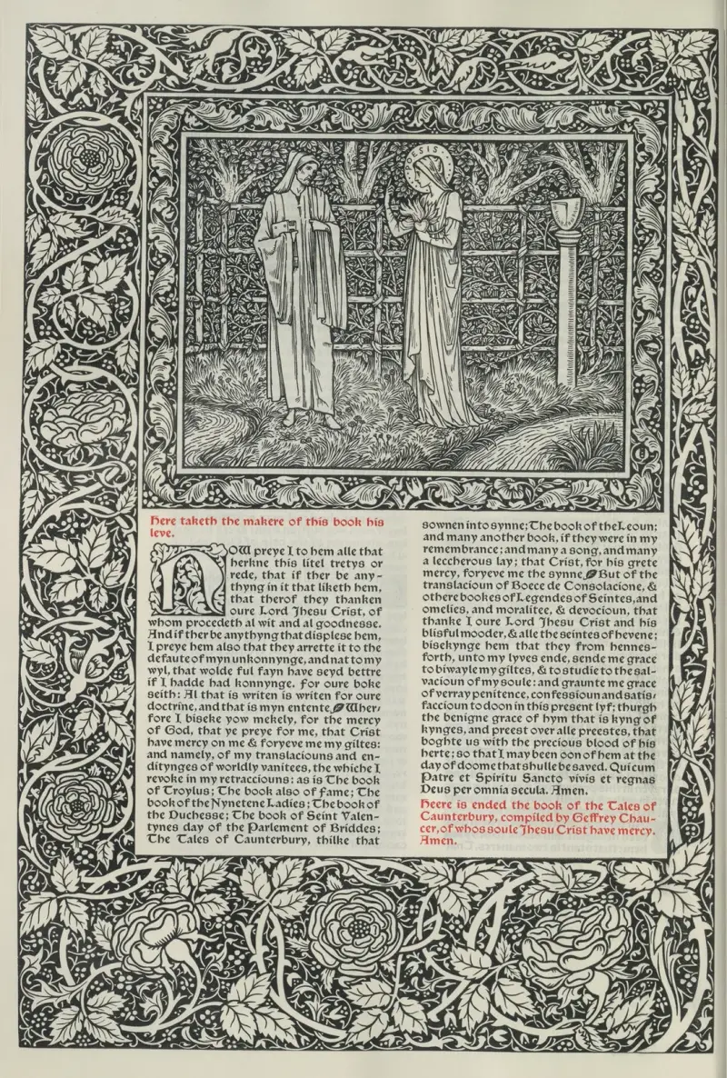 Die Werke Geoffrey Chaucers, Taf. 29 von Sir Edward Coley Burne-Jones