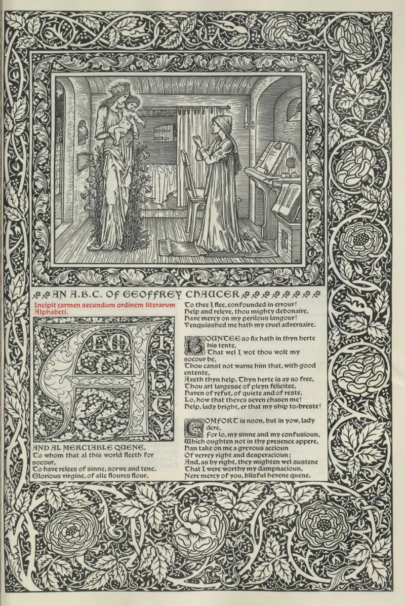 Geoffrey Chaucers verk, plansch 30 av Sir Edward Coley Burne-Jones
