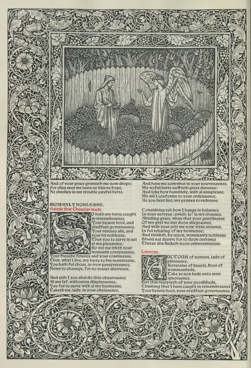 Geoffrey Chaucers verk, plansch 31 av Sir Edward Coley Burne-Jones
