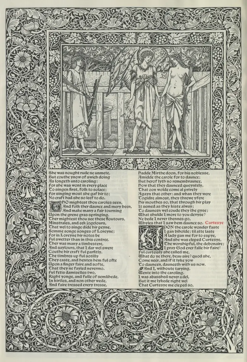Die Werke von Geoffrey Chaucer, Tafel 37 von Sir Edward Coley Burne-Jones