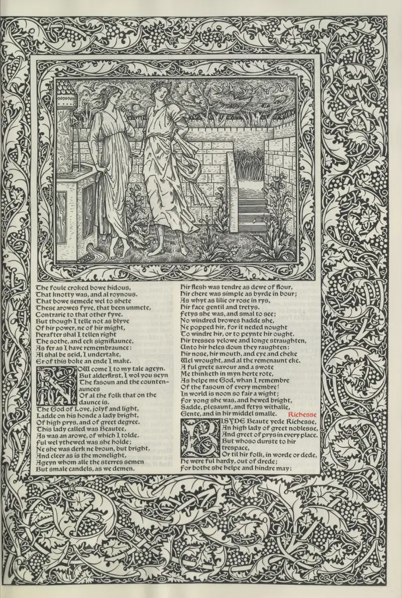 Geoffrey Chaucers verk, plansch 39 av Sir Edward Coley Burne-Jones
