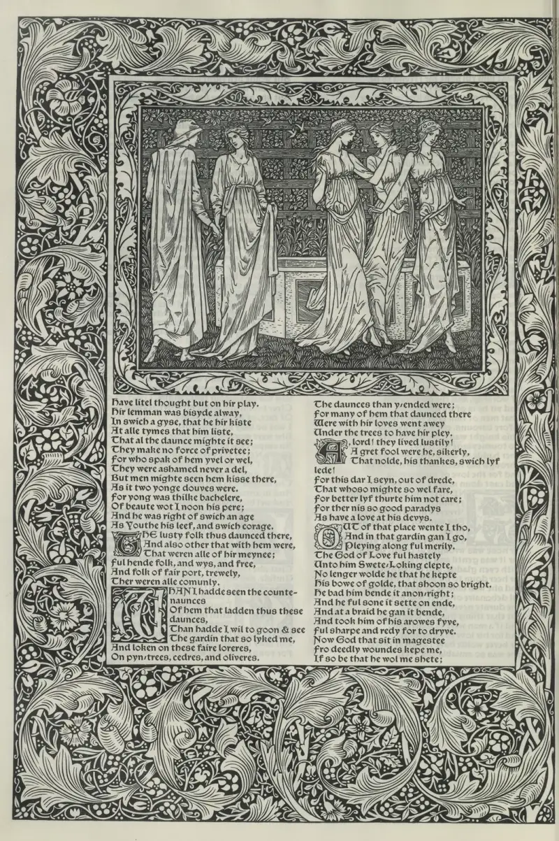 Die Werke von Geoffrey Chaucer, Taf. 40 von Sir Edward Coley Burne-Jones