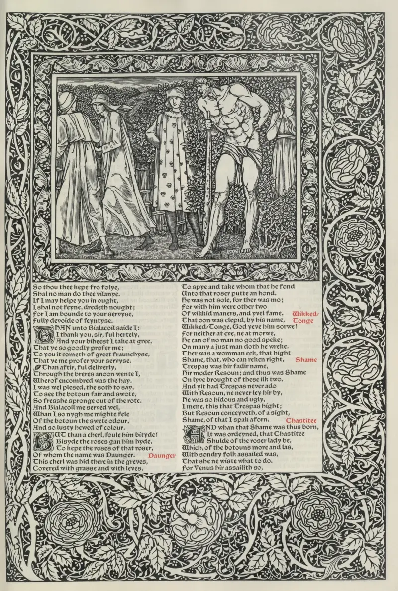 Geoffrey Chaucers verk, plansch 46 av Sir Edward Coley Burne-Jones