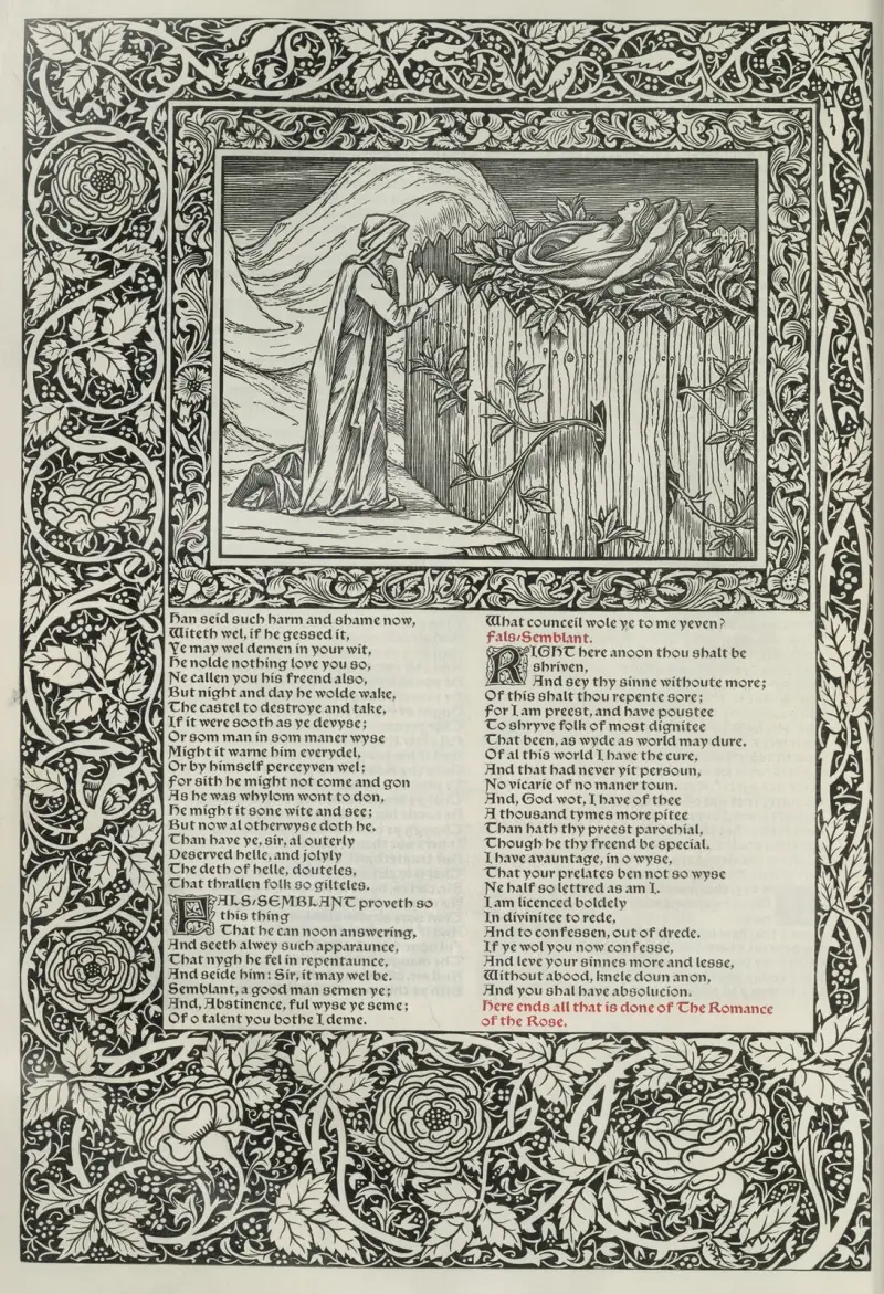 Geoffrey Chaucers verk, plansch 48 av Sir Edward Coley Burne-Jones