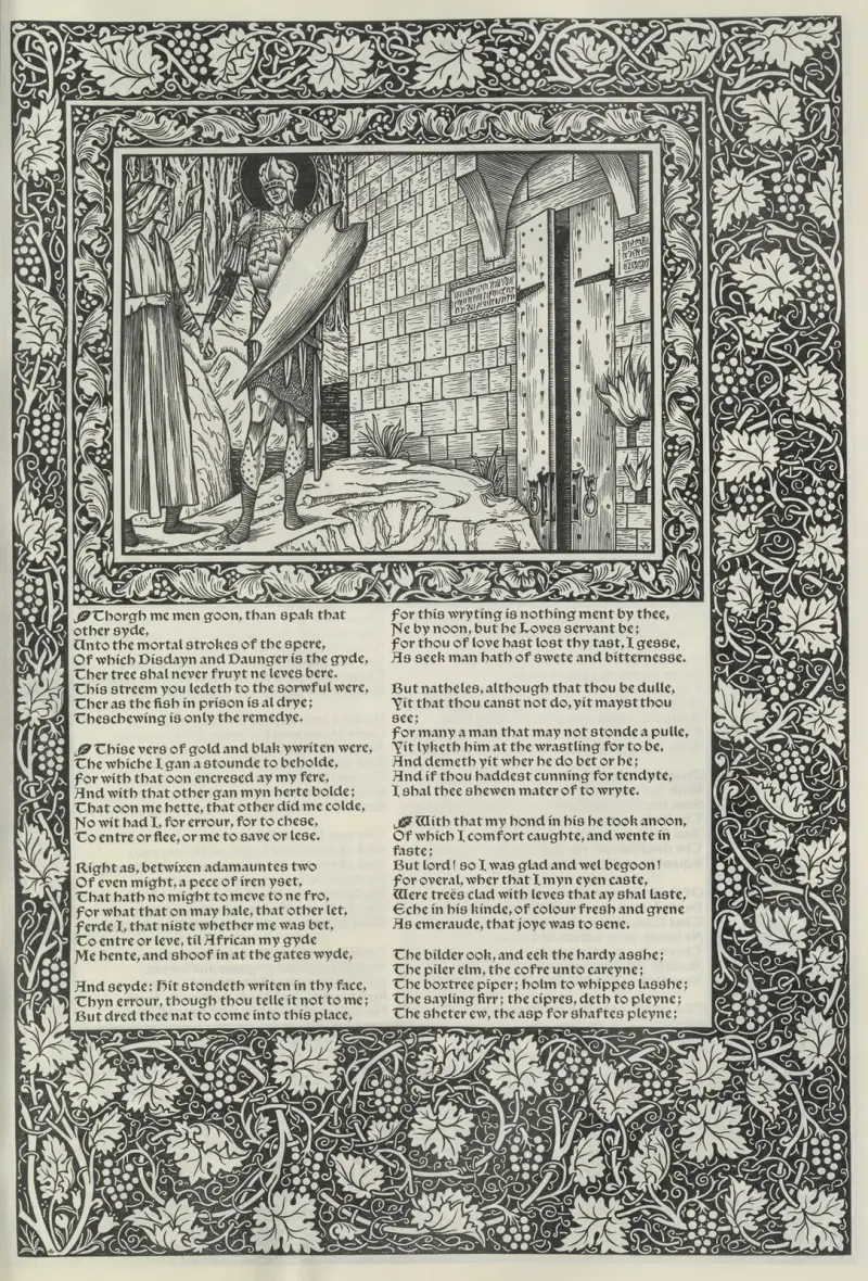 Die Werke von Geoffrey Chaucer, Taf. 50 von Sir Edward Coley Burne-Jones
