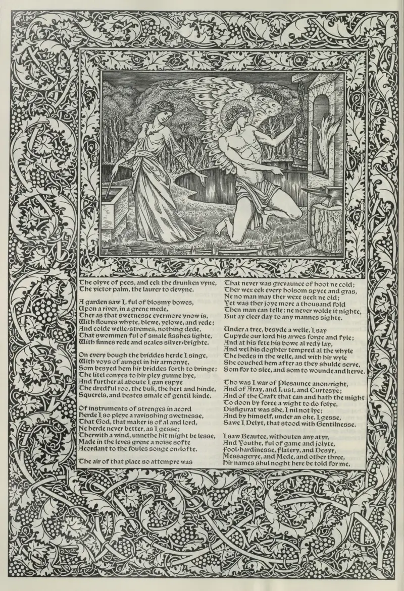 Geoffrey Chaucers verk, plansch 51 av Sir Edward Coley Burne-Jones