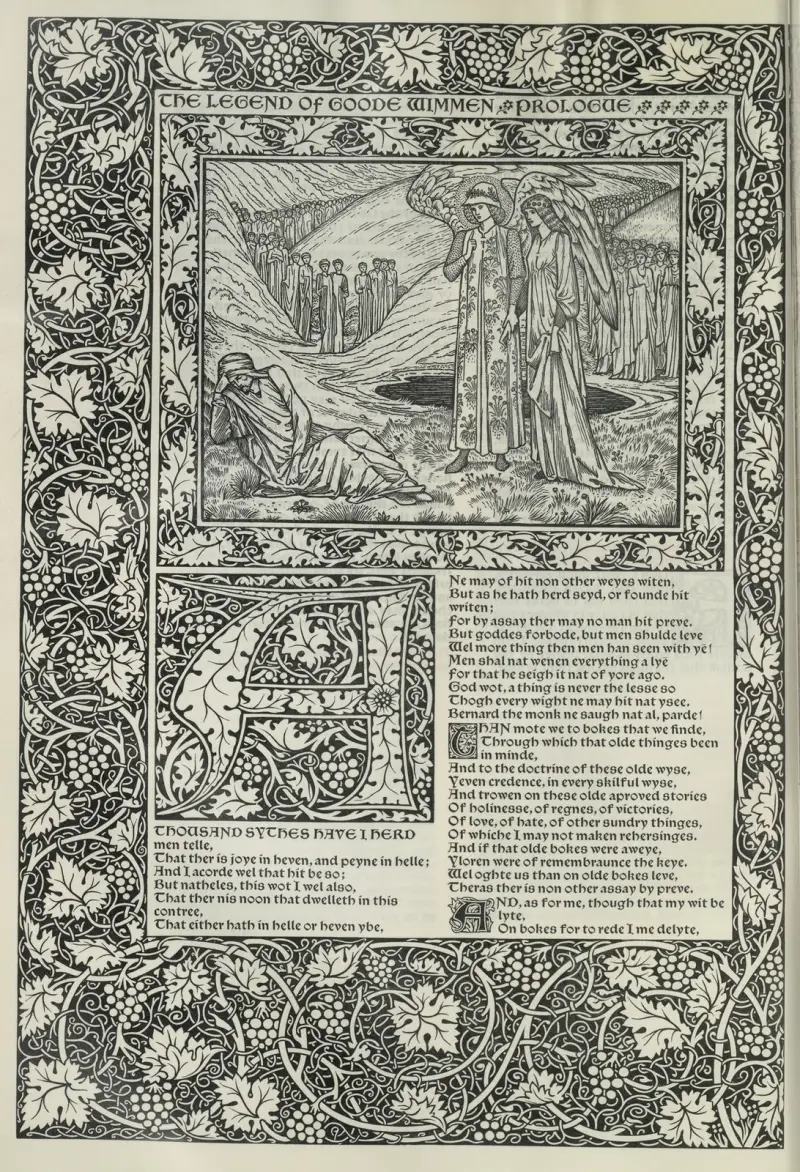 Geoffrey Chaucers verk, plansch 59 av Sir Edward Coley Burne-Jones