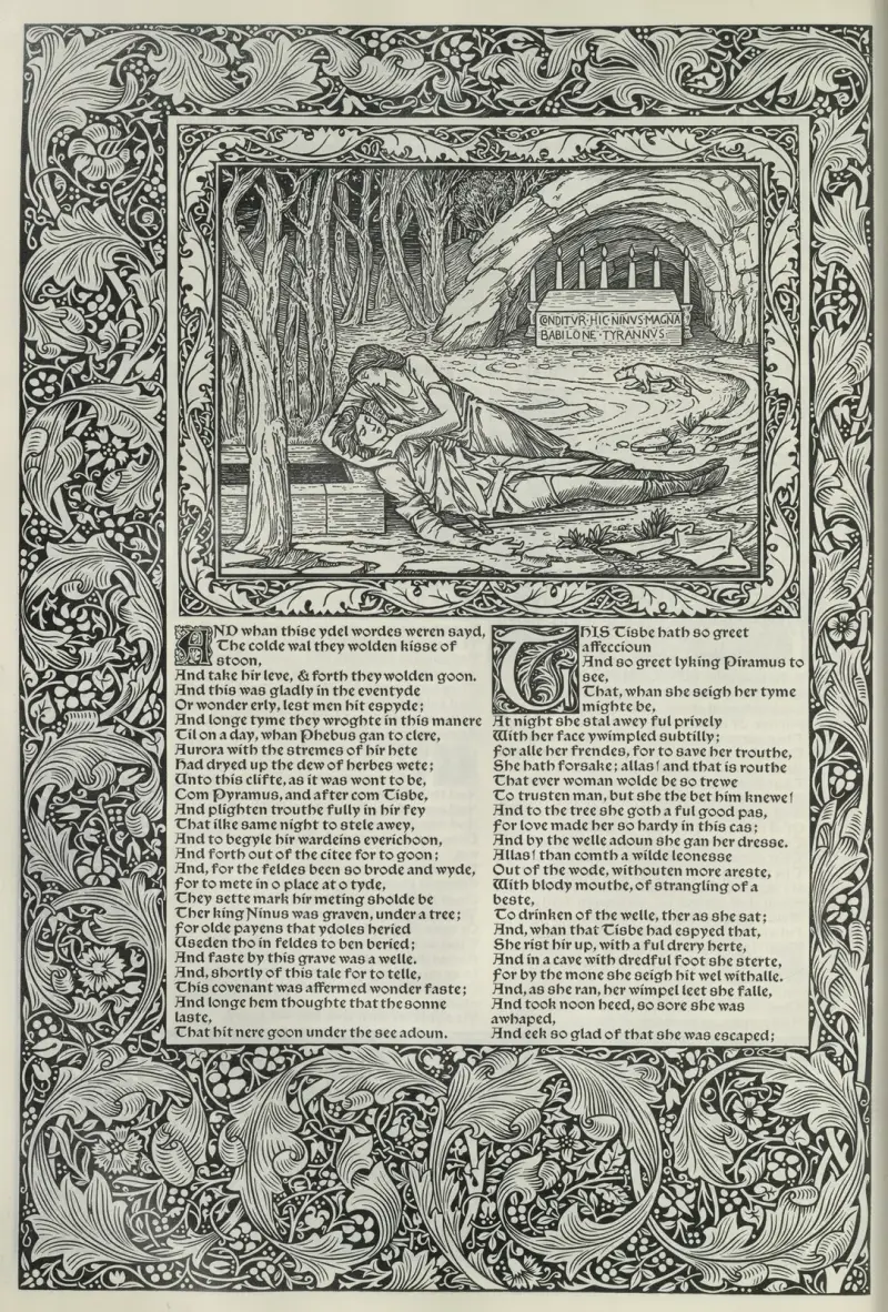 Geoffrey Chaucers verk, plansch 61 av Sir Edward Coley Burne-Jones