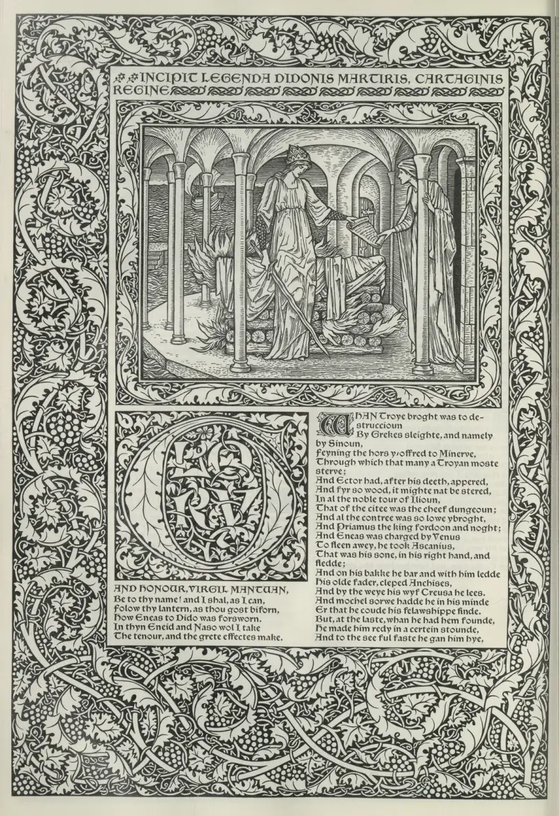 Geoffrey Chaucers verk, plansch 62 av Sir Edward Coley Burne-Jones