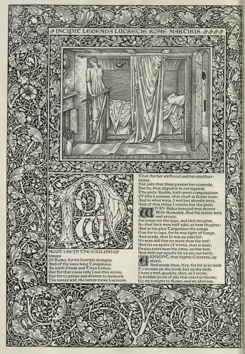 Geoffrey Chaucers verk, plansch 64 av Sir Edward Coley Burne-Jones