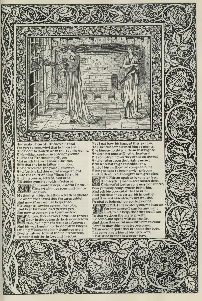 Geoffrey Chaucers verk, plansch 65 av Sir Edward Coley Burne-Jones