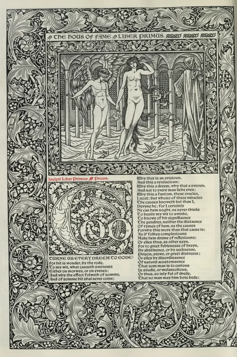 Geoffrey Chaucers verk, plansch 71 av Sir Edward Coley Burne-Jones