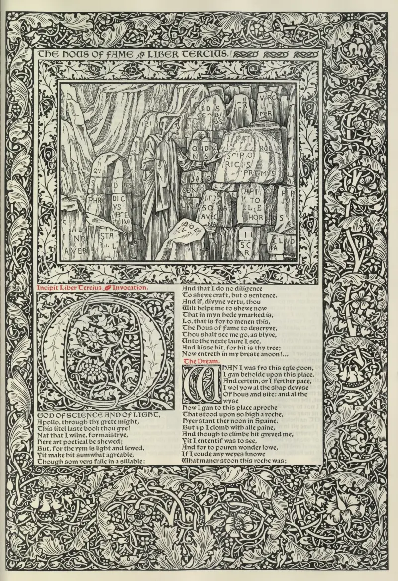 Geoffrey Chaucers verk, plansch 74 av Sir Edward Coley Burne-Jones