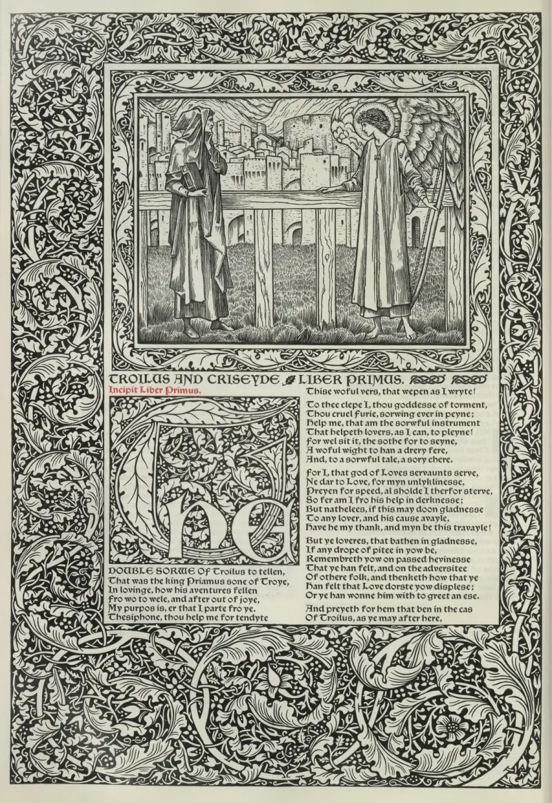 Geoffrey Chaucers verk, plansch 78 av Sir Edward Coley Burne-Jones