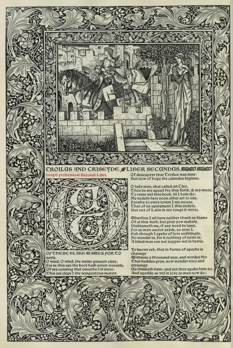Geoffrey Chaucers verk, plansch 80 av Sir Edward Coley Burne-Jones