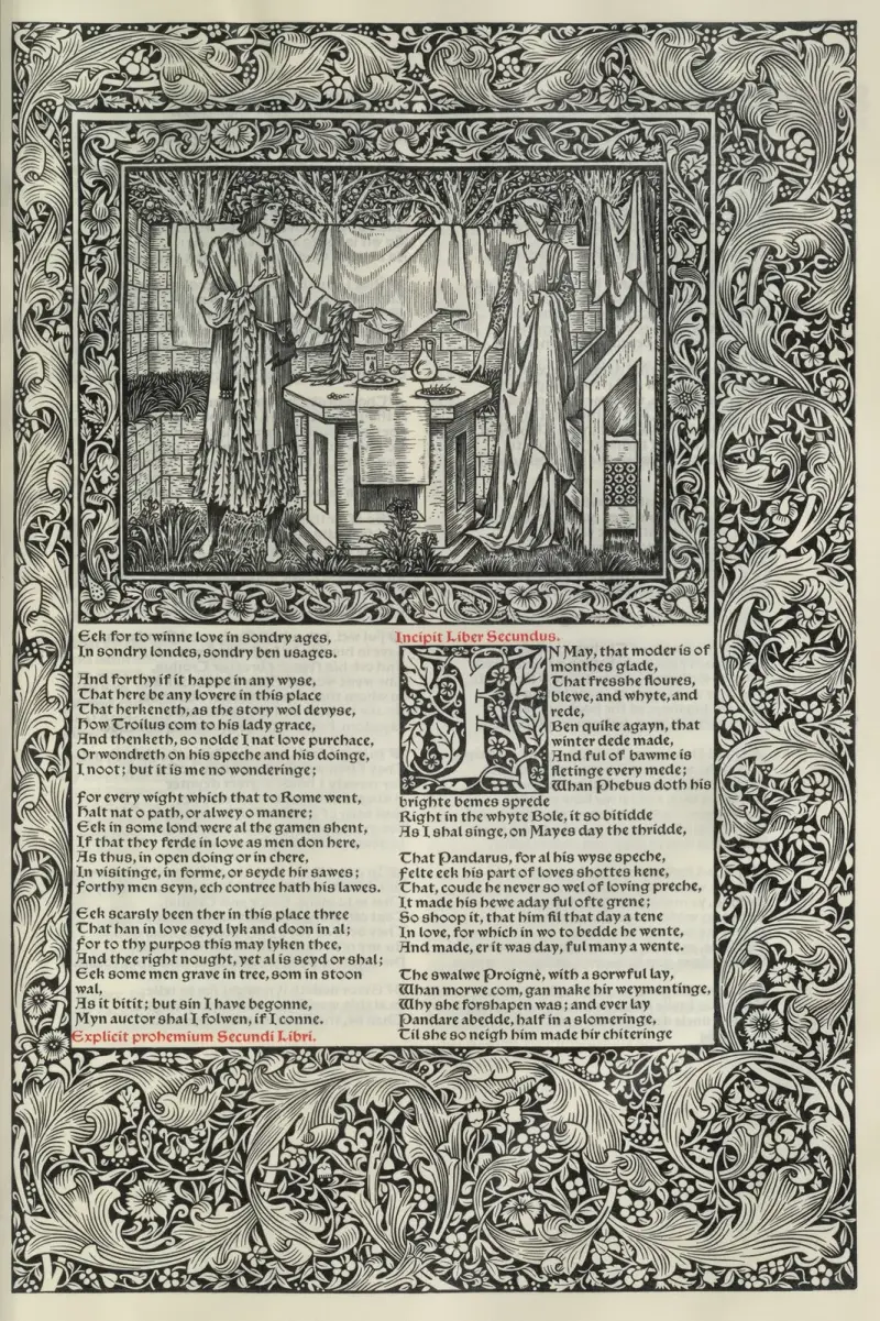 Geoffrey Chaucers verk, plansch 81 av Sir Edward Coley Burne-Jones
