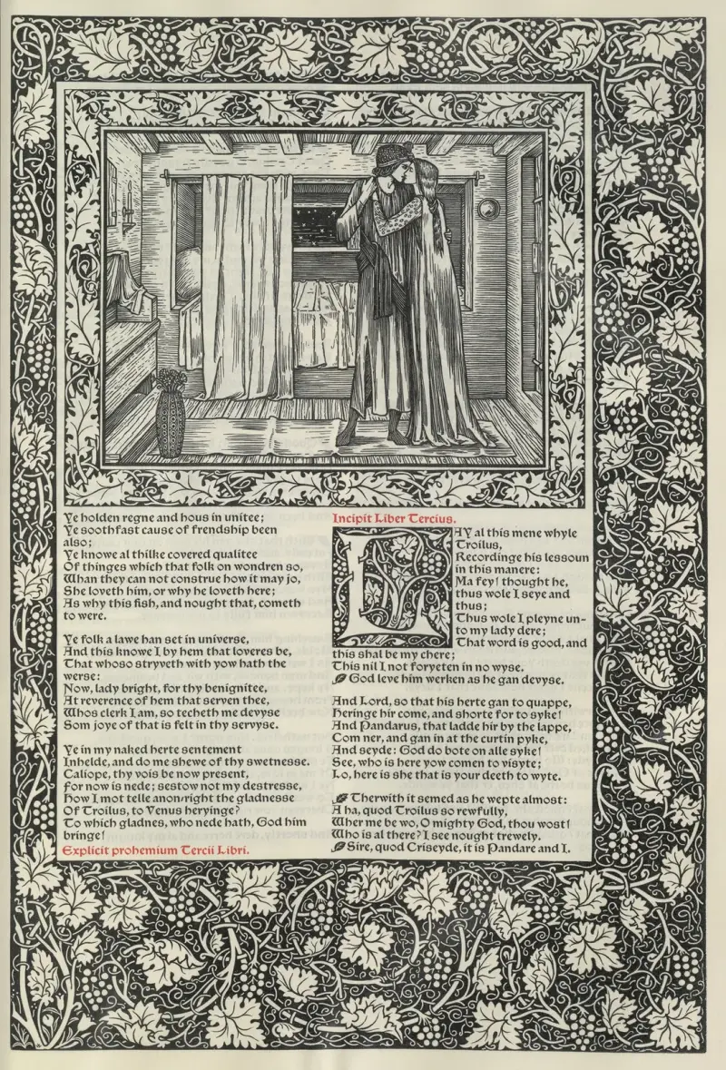 Geoffrey Chaucers verk, plansch 83 av Sir Edward Coley Burne-Jones
