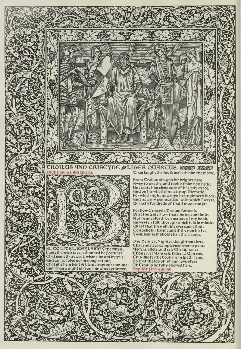 Geoffrey Chaucers verk, plansch 84 av Sir Edward Coley Burne-Jones