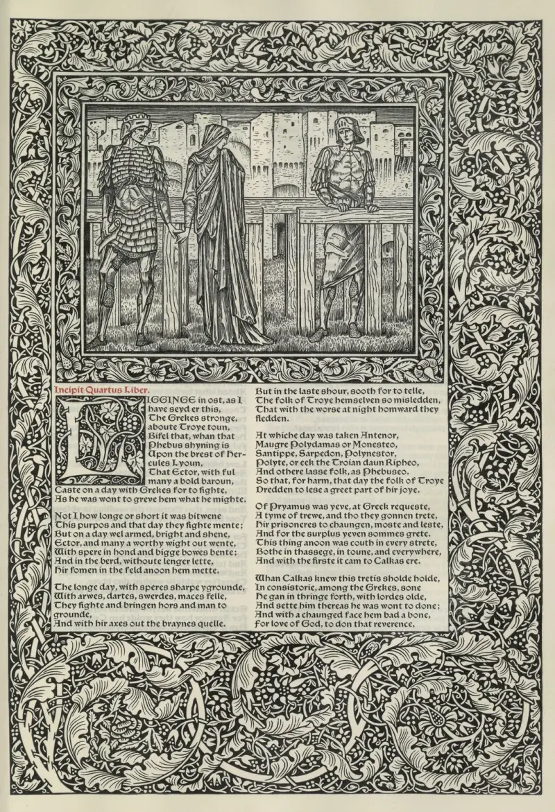 Die Werke von Geoffrey Chaucer, Tafel 85 von Sir Edward Coley Burne-Jones