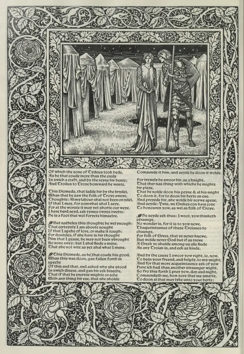 Geoffrey Chaucers verk, plansch 86 av Sir Edward Coley Burne-Jones
