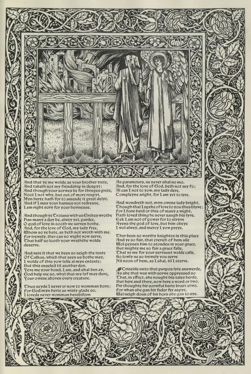 Geoffrey Chaucers verk, plansch 87 av Sir Edward Coley Burne-Jones