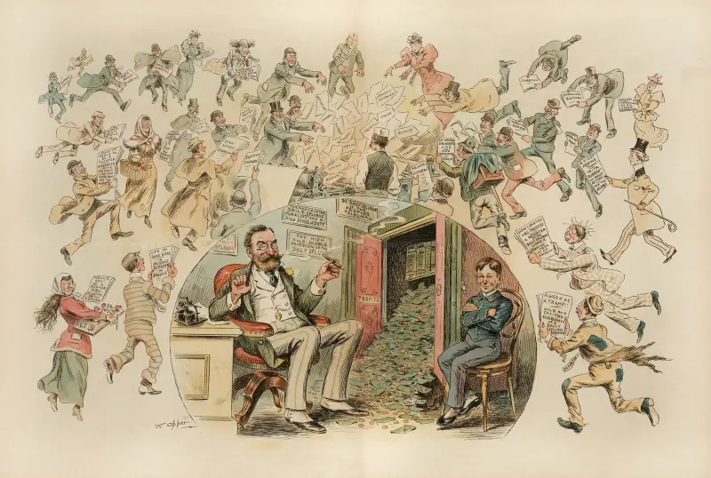 Fin de siècle-tidningsägaren av Frederick Burr Opper