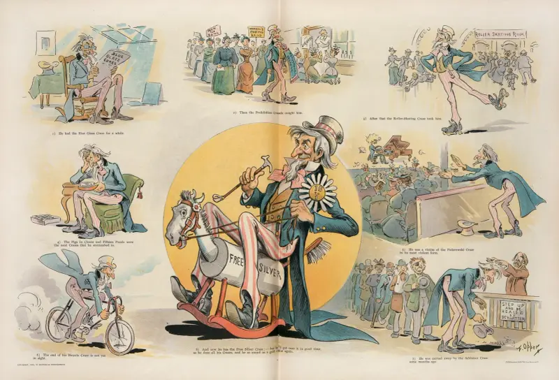 Uncle Sams 'Crazes' früher und heute von Frederick Burr Opper