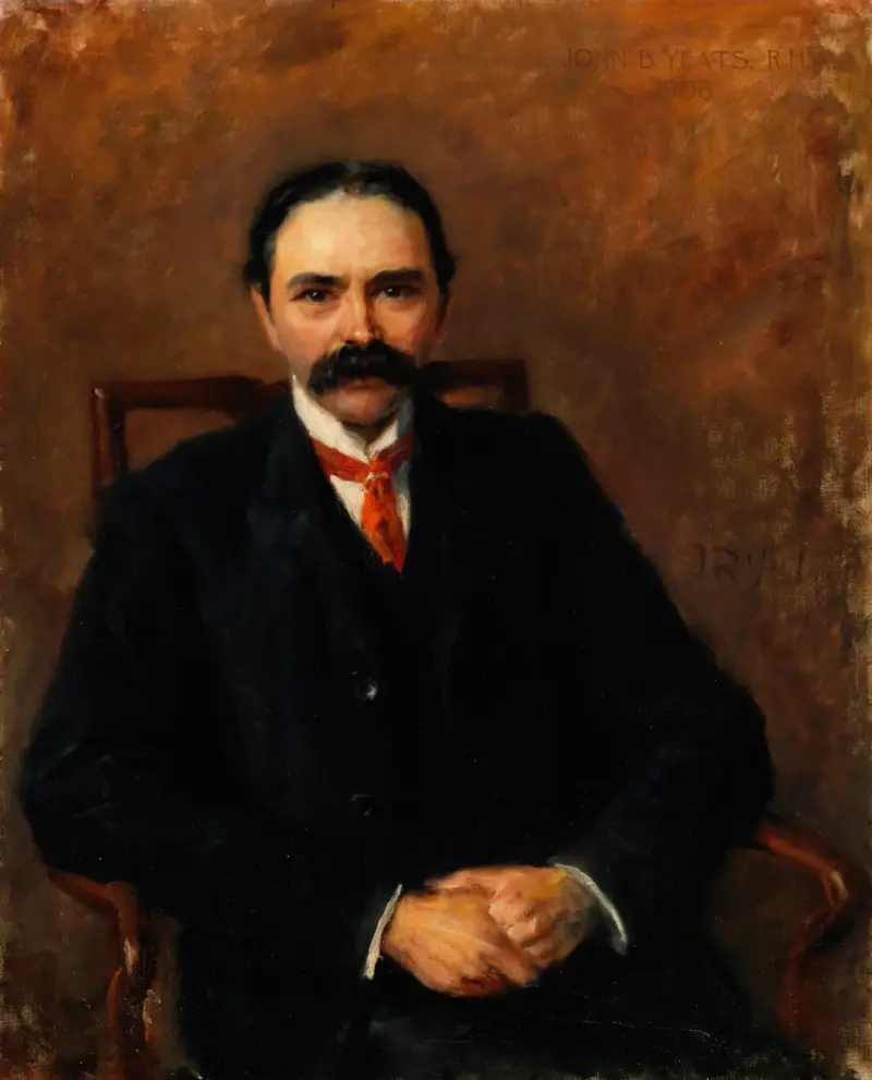 Porträtt av Douglas Hyde, Irlands första president (1860–1949), poet och lärd av John Butler Yeats