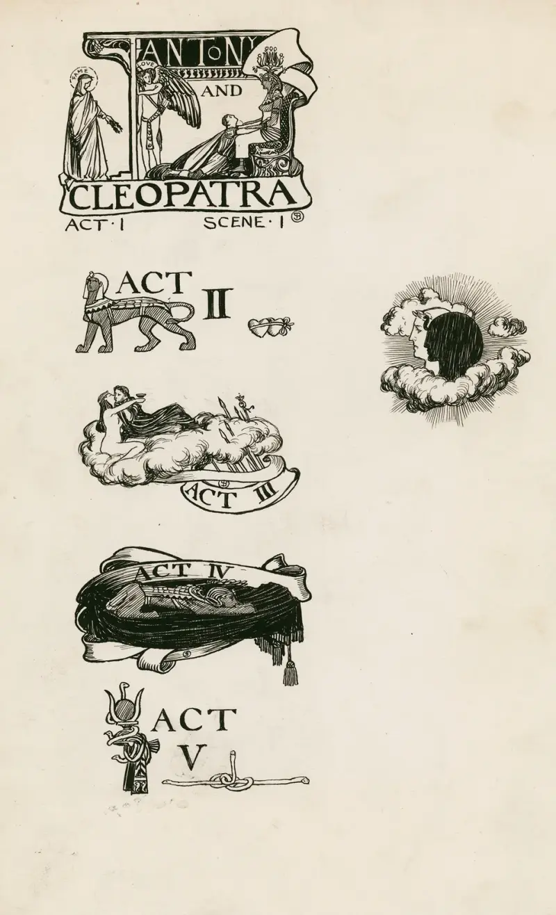 Antony and Cleopatra; Headings av Byam Shaw