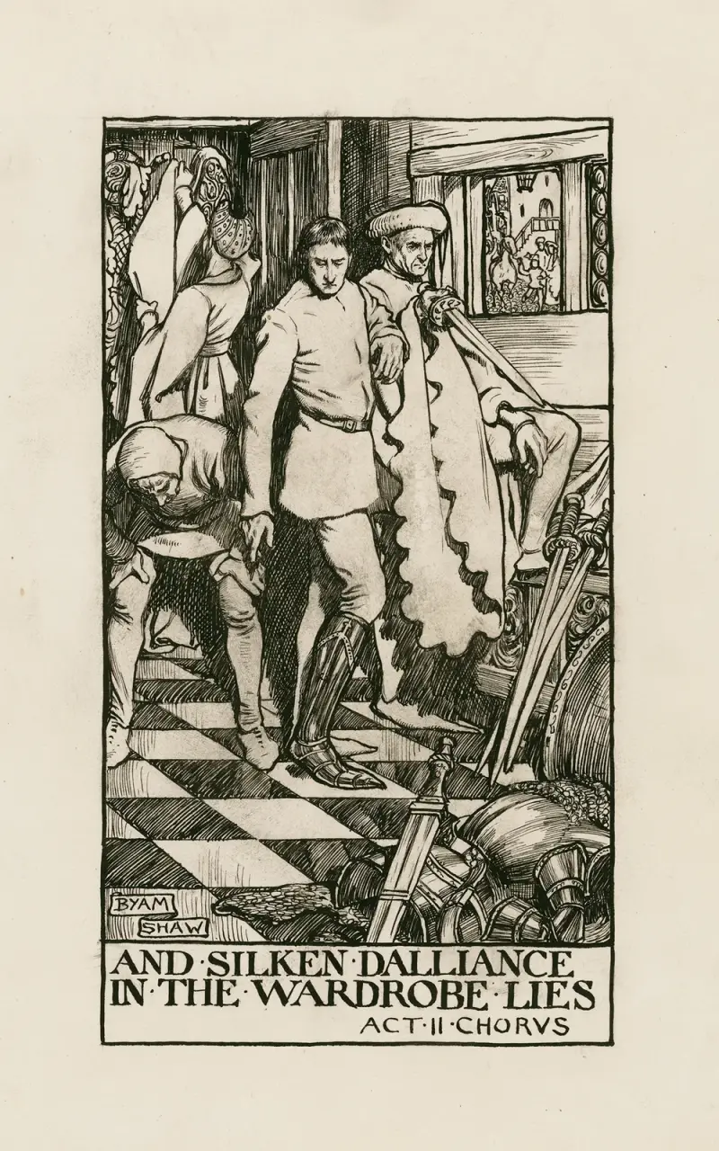 König Heinrich V.; Und seidene Tändelei liegt im Kleiderschrank, Akt II Chor von Byam Shaw