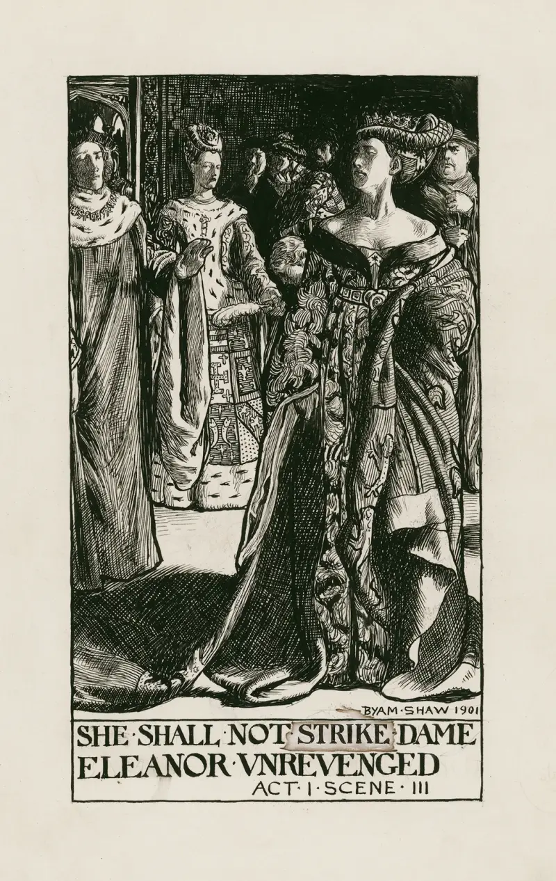 König Heinrich VI., Teil 2; Sie soll Dame Eleanor nicht ungerächt schlagen, Akt I, Szene III von Byam Shaw