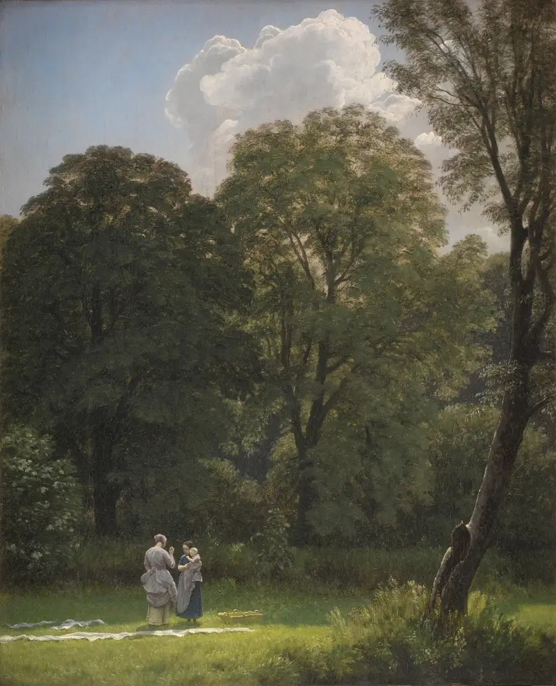 Bielenie płótna na polanie, P. C. Skovgaard