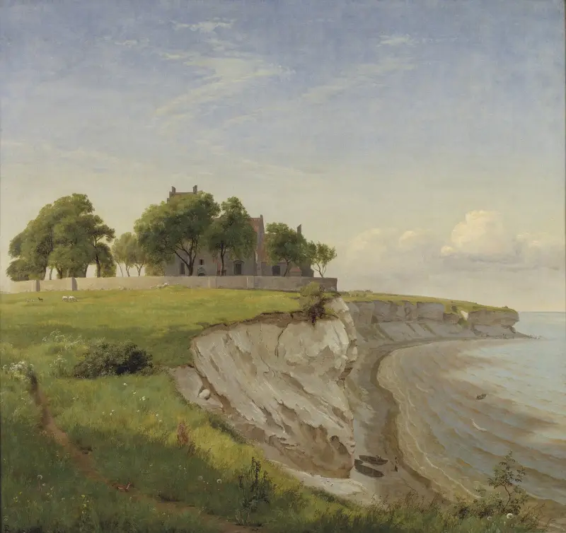 Højerup kyrka på Stevns klint, Sjælland av P. C. Skovgaard