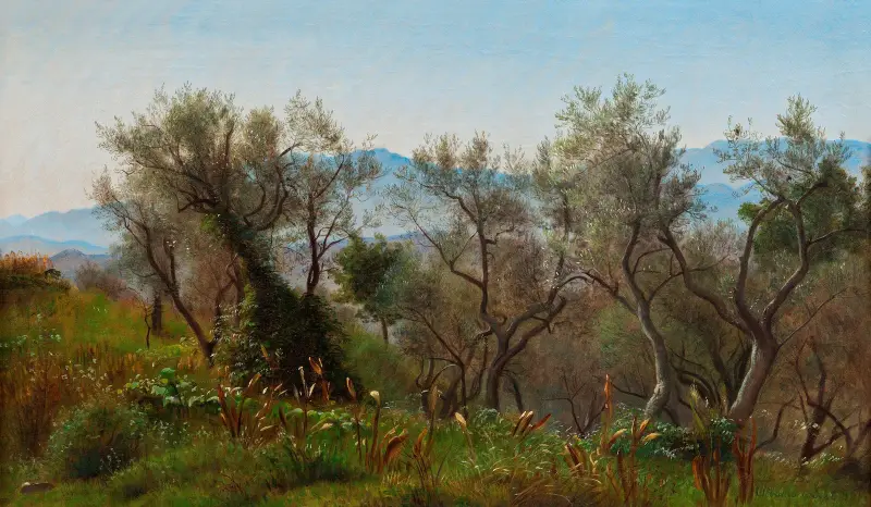 Olivenbäume bei Olevano von P. C. Skovgaard