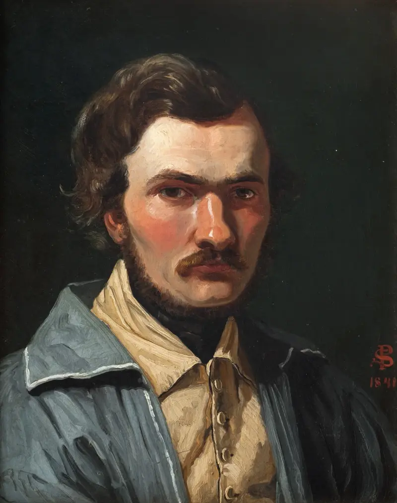 Portret malarza J. Th. Lundbye, P. C. Skovgaard