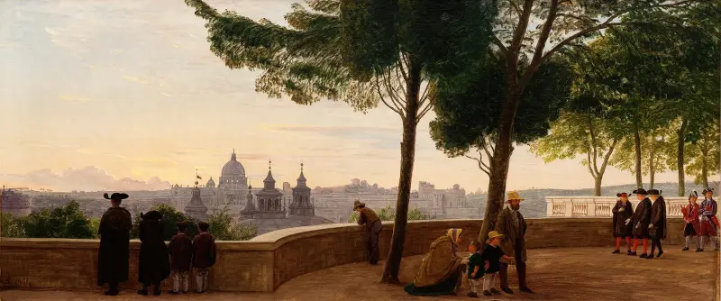 Blick vom Monte Pincio in Rom von P. C. Skovgaard