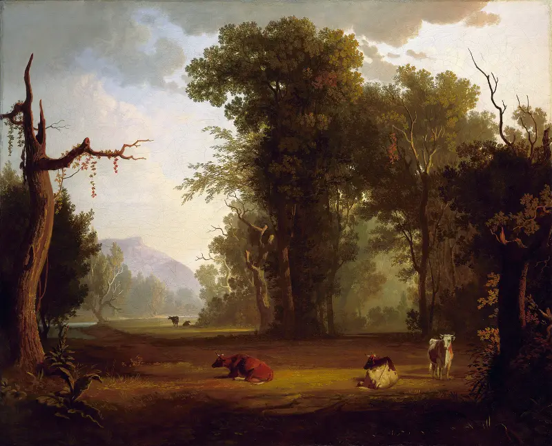 Landschaft mit Vieh von George Caleb Bingham