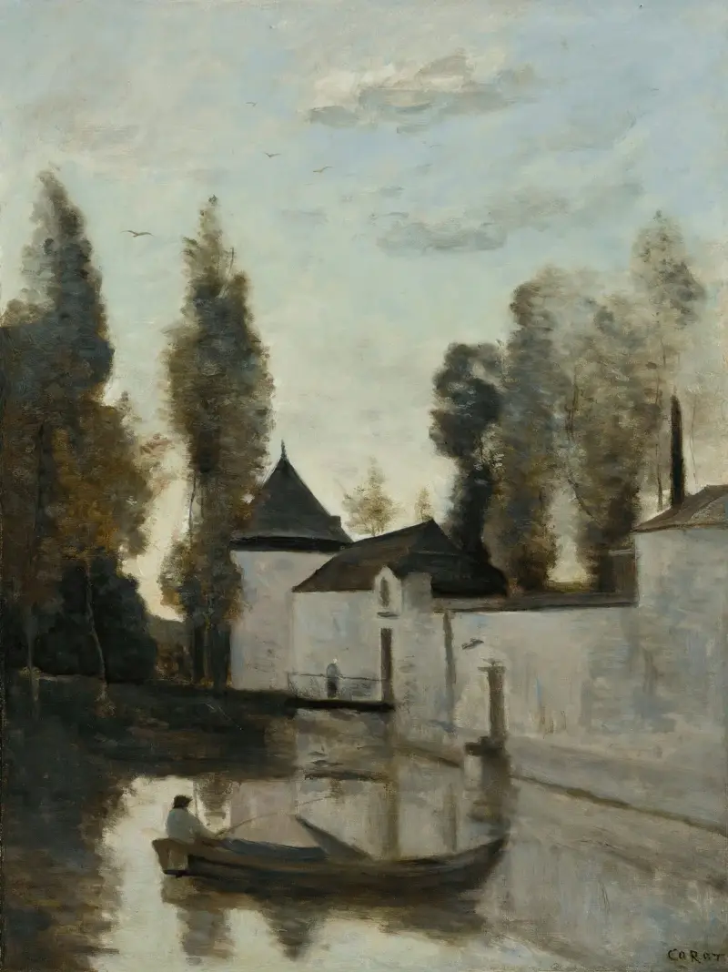 Beaune La Rolande. La Motte-Bastille slott av Jean-Baptiste-Camille Corot