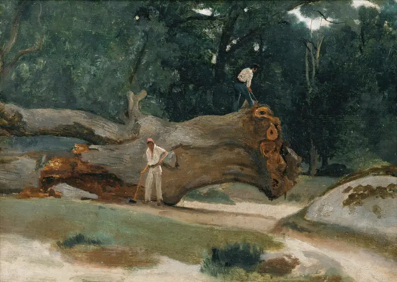 Bûcherons av Jean-Baptiste-Camille Corot