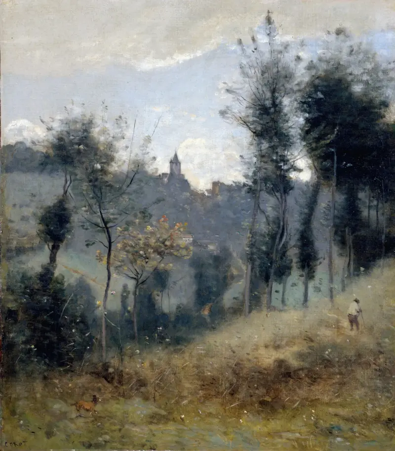 Canteleu av Jean-Baptiste-Camille Corot